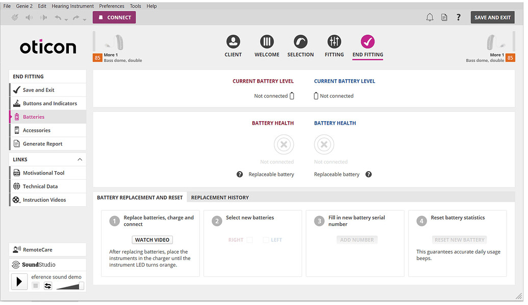 Replacing rechargeable batteries in Oticon More Hearing Aids