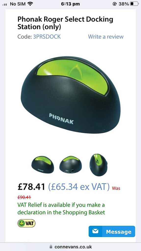 FOR SALE UK ONLY Phonak Roger Select Docking Station £40