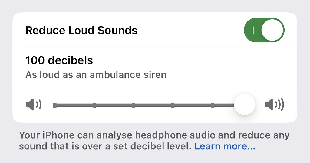 Reduce Loud Sounds on iPhone helps hear audio better Hearing Aids