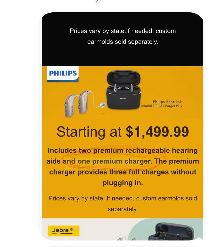 Costco now providing travel charger with Philips? Hearing Aids