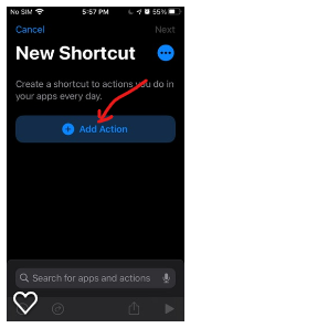 New Shortcut ScreenshotMrkd