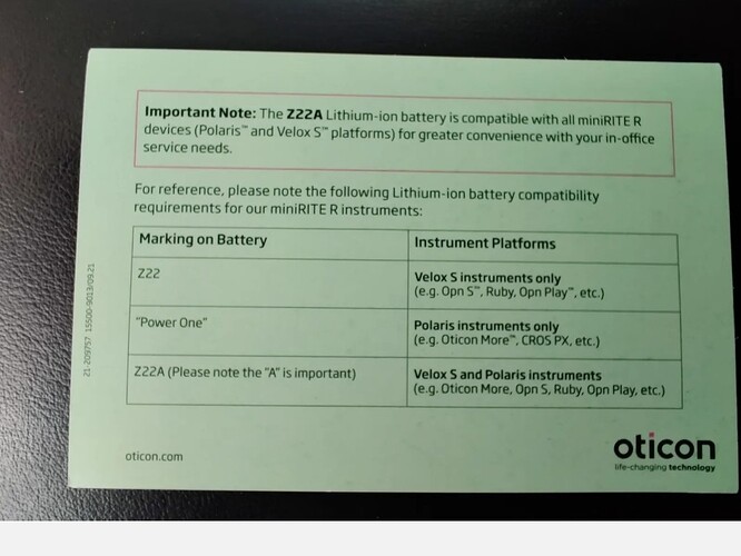 Z22A Oticon information